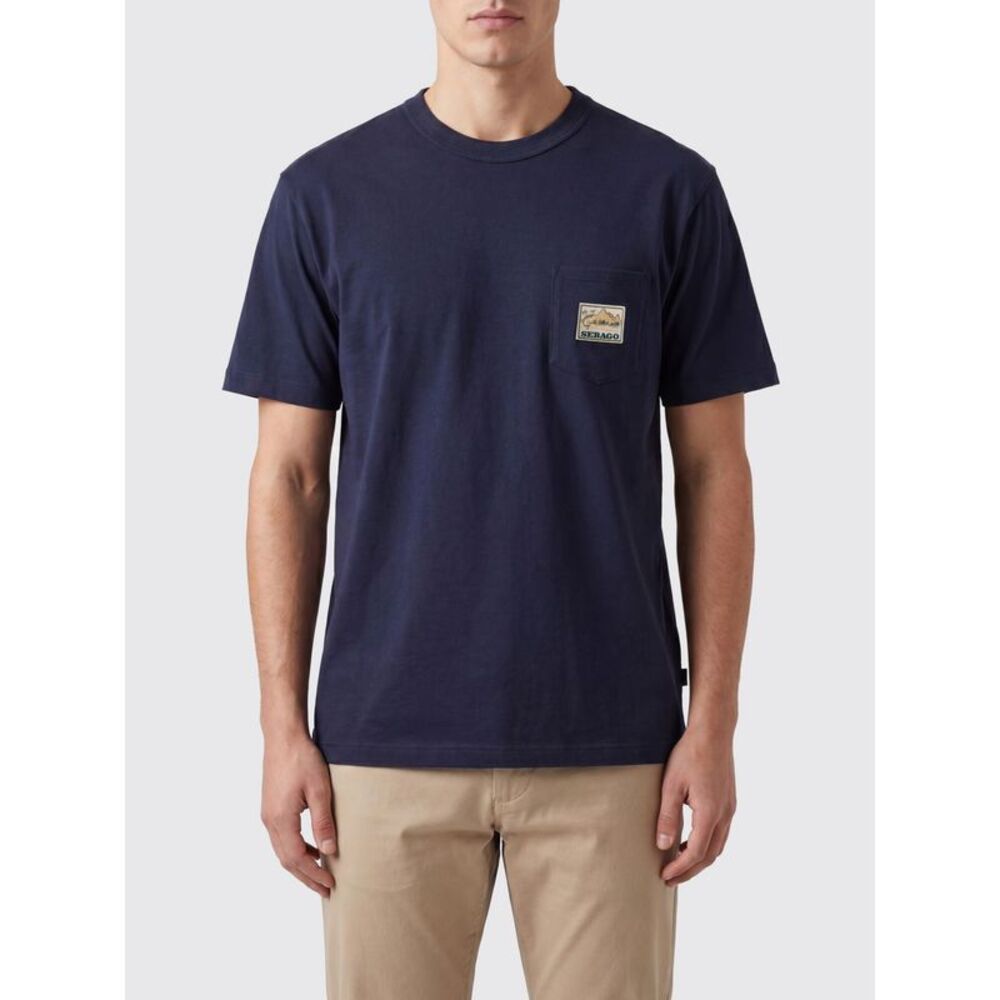 Sebago Men Sebago Crew-Neck Short-Sleeved Cotton T-Shirt With Applied Logo